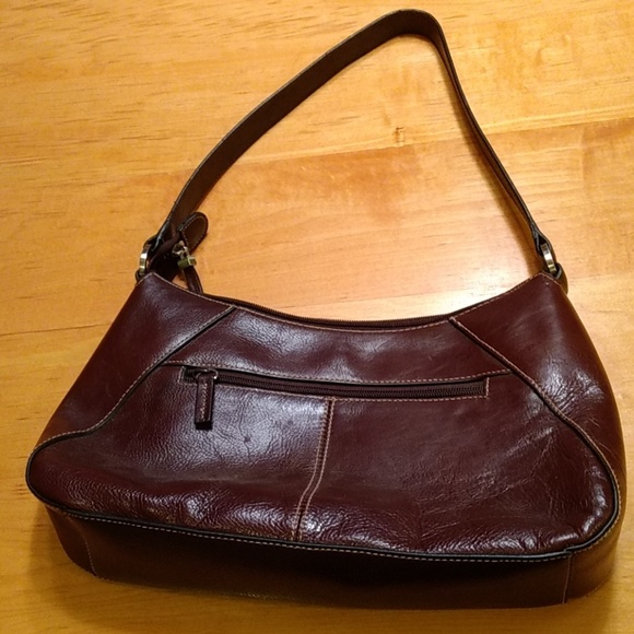 Brown leather handbag - Picture 2 of 2